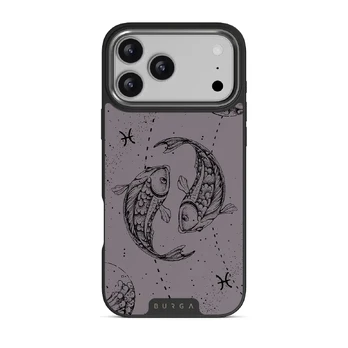 Pisces - iPhone 17 Pro Max Case, Elite Dark (MagSafe) / Gunmetal / Purple