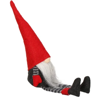 Dekoracija, "Elfas" Springos Level CA0900, 38 cm, raudona/pilka