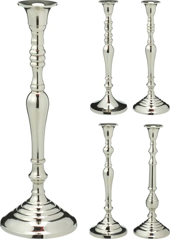 Metalinė žvakidė, sidabro sp., 4 rūšių, 29 cm