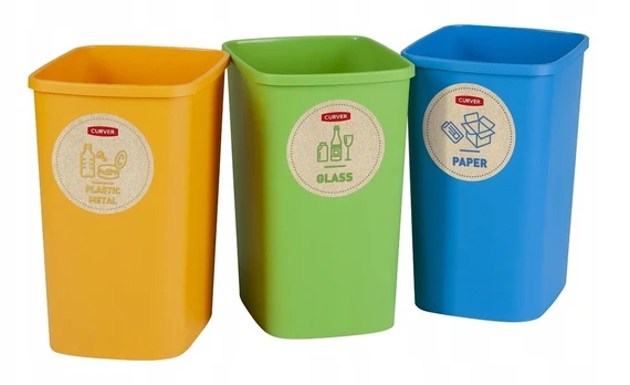 Curver 3x9l Eco Friendly atliekų rūšiavimo rinkinys