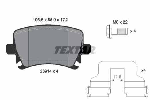 TEXTAR 2391401 Brake pad set
