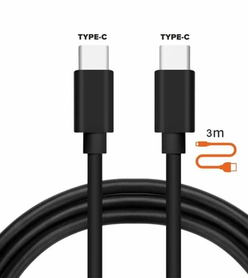 Kabelis Alburnus, USB Type-C, 300 cm, juoda