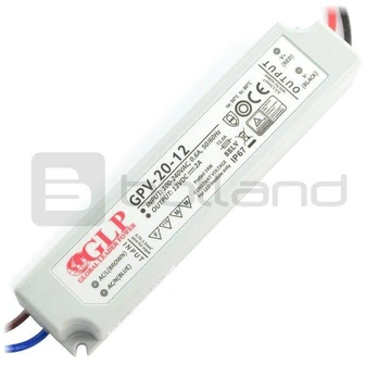 24W LED Maitinimo šaltinis GLP 12V IP67