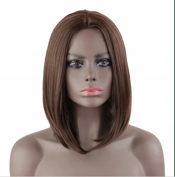 Perukas Cosplay 40 cm Bob Šviesiai Ruda