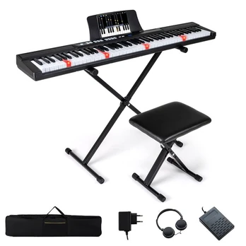 Costway 88 klavišų elektrinis pianinas ,juodas