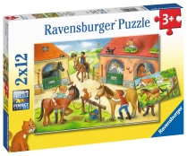 Ravensburger - Happy Days At The Stables 2x12p - 05178 kaina