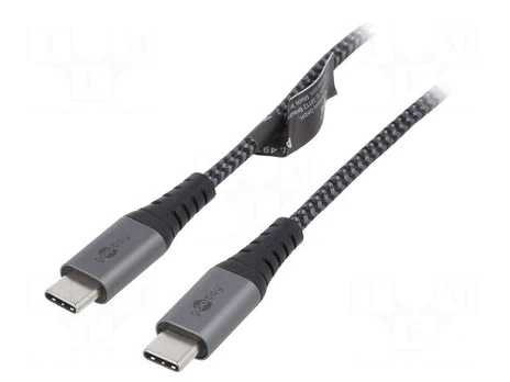 Cable | USB 2.0 | USB C plug,both sides | 0.15m | 480Mbps | textile