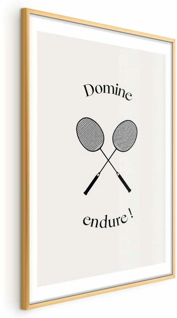 Artgeist Plakatas - Summer Games - Badminton Rackets on a Baltas Background