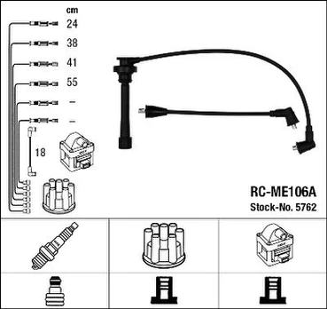 NGK 5762 Uždegimo laido komplektas