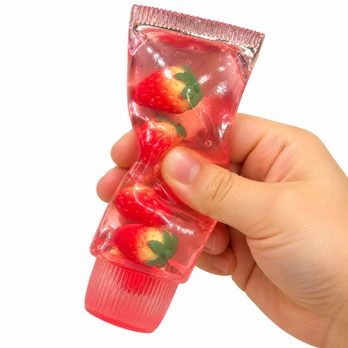 Antistresinis žaislas Squishy – dantų pastos tūbelė su braškėmis