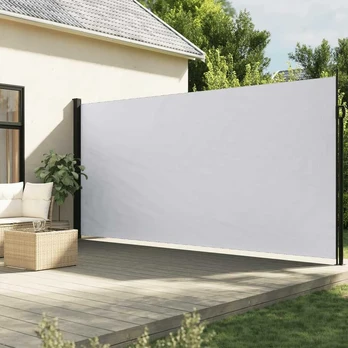 Ištraukiama šoninė markizė, baltos spalvos, 200x500cm