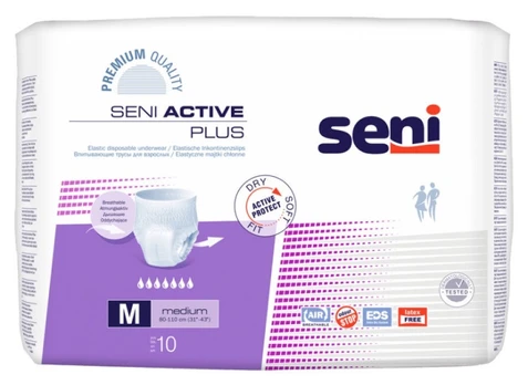 Sauskelnės Seni Active Plus, Medium, 10 vnt.