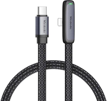 USB-C prie žaibo kampo kabelis Mcdodo CA-3351.1.8m (juodas)