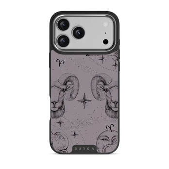 Aries - iPhone 17 Pro Max Case, Elite Dark (MagSafe) / Silver / Purple