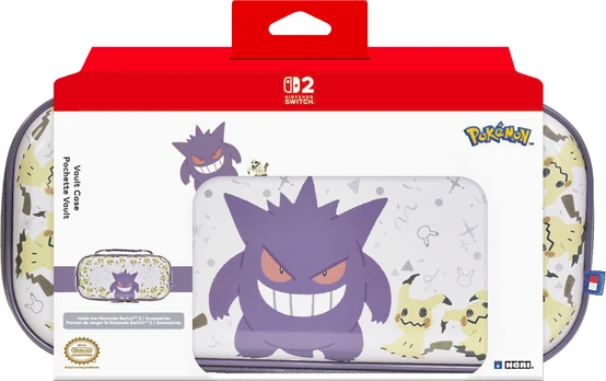 Hori - Vault Case for Switch 2 - Gengar & Mimikyu - Purple