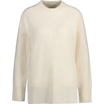 Megztinis moterims, Smėlio, Herringbone detail sweater