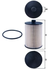 Kuro filtras MAHLE KX226D kaina