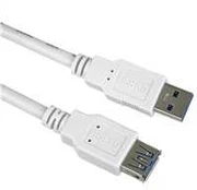 Premiumcord Įsigytas prailginimo laidas USB 3.0 Super-speed 5Gbps A-A, MF, 9pin, 2m baltas
