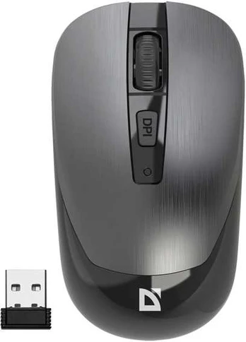 Bevielė pelė, Defender WAVE MM-995, sidabrinė, optinė, 1600DPI