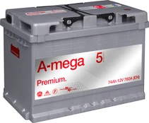 Akumuliatorius A-mega Premium, 12 V, 74 Ah, 760 A