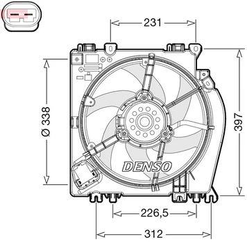 Ventiliatorius, radiatoriaus DENSO DER46002
