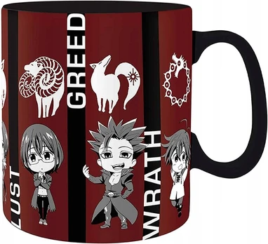 Puodelis "septynios mirtinos nuodėmės" - Chibi, 460 ml