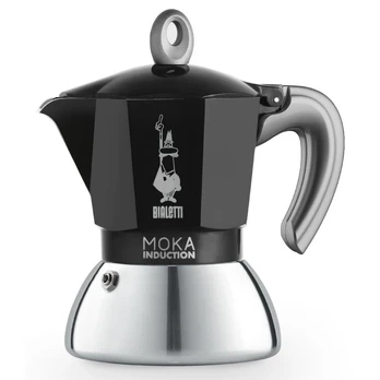 Espresso kavinukas Bialetti Moka Induction, 2 puod., juodas