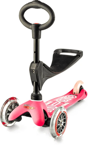 Pink Paspirtukas Micro Mini 3in1 Deluxe Rožinė