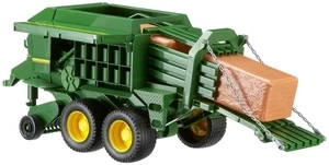 Priekaba Bruder John Deere Straw Press 02017, žalia