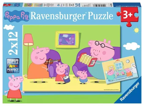 Dėlionė Ravensburger Peppa Pig 07596, 19.2 cm x 27.5 cm