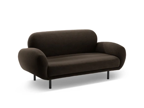 Boucle Sofa, "Poppy", 2 Seats, 148x72x82, Brown
