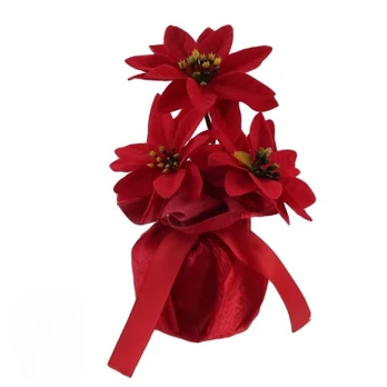Dirbtinė gėlė Christmas Touch, raudona sp., 18 cm
