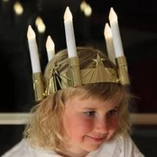Penkių lempučių "Lucia" karūna su LED