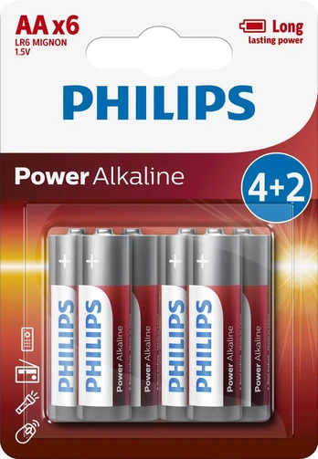 Philips LR6P6BP/10 Power Alkaline AA / 6 vnt