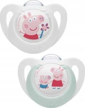 NUK Schnuller Peppa Pig Star 6-18 M. 2 vnt. kaina