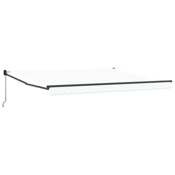 Ištraukiama markizė Balta 400 × 300 cm Poliesteris ir aliuminis