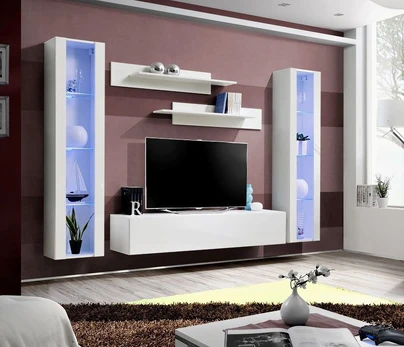 Sekcija Fly A2 su LED apšvietimu, balta