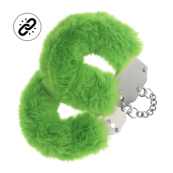 Ouch By Shots Heavy-duty Fluffy Handcuffs - Žalias