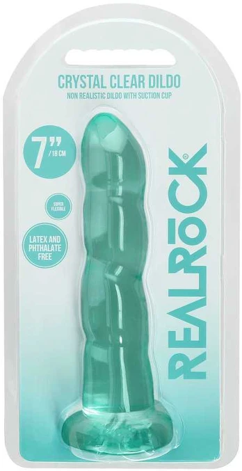 Realrock By Shots REALROCK Crystal Clear Model 7 Intimate Device with Suction Cup 17cm