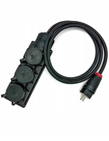 Kables ilginimo laidas su 3 lizdais 3x1,5 230v 16a Titanex 1m