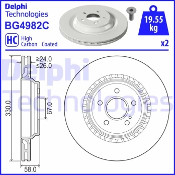 Stabdžių diskas DELPHI BG4982C