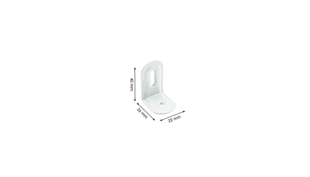 Baldinis kampas XIDO 26x40x22x1,0, baltas