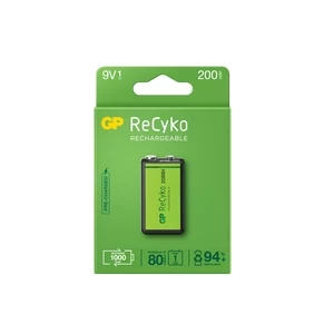 Įkraunamas elementas GP GPRHV208R075, 9 V, 200 mAh, 1 vnt.