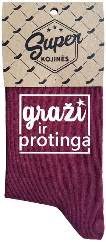 Moteriškos kojinės „Graži ir protinga“