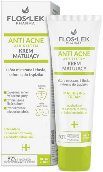 Floslek Anti-Acne 24h System matinis kremas 50ml