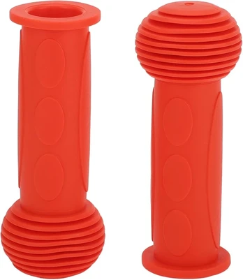 Vaikiškos dviračio vairo rankenos 110 mm, minkštos, oranžinės, 1 pora