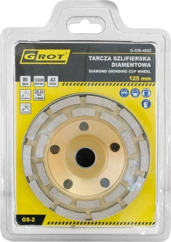 Grot Antgalis DEimantinis šlifavimo ratas GS-2 125MM