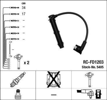 Uždegimo laido komplektas NGK 5405