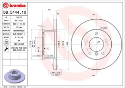 Stabdžių diskas BREMBO 08.5444.10 kaina
