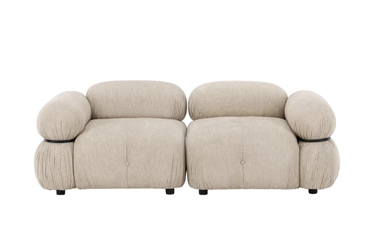 Mika Module Sofa Beige/Black 2 pieces